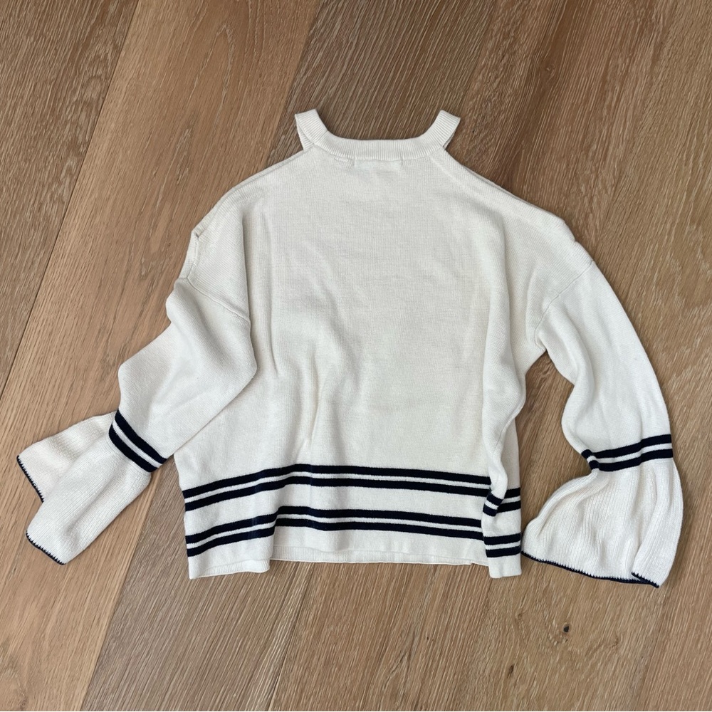 Anthropologie Knitted and Knotted • Cut Out Shoulder Sweater - Picture 9 of 9